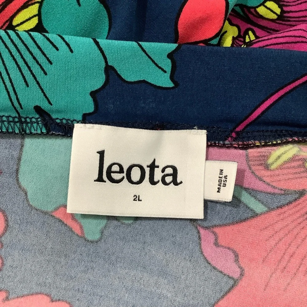 Leota Floral Print Faux Wrap Skirt